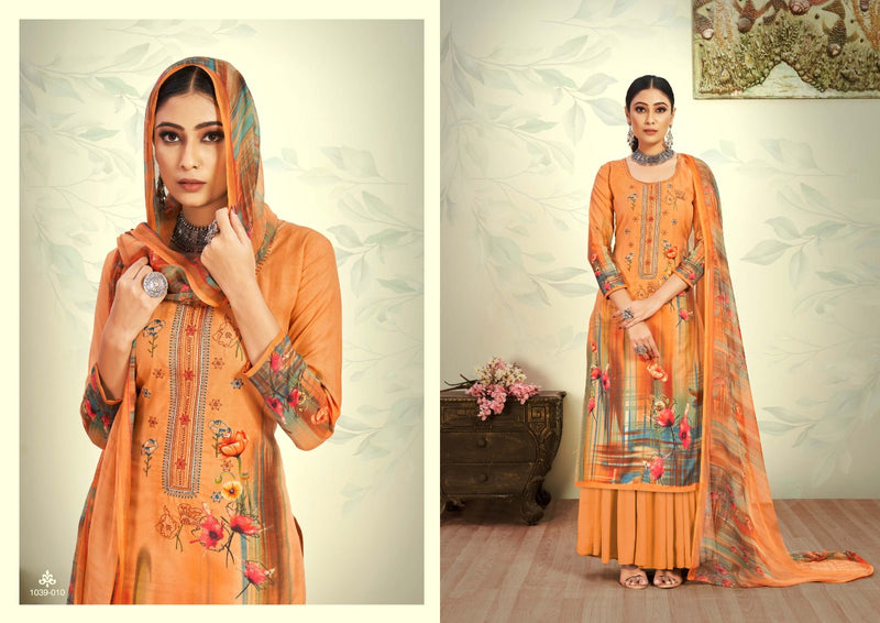 Romani Mareena Soft Cotton Digital Printed Festive Wear Salwar Suits With Embroidery Work