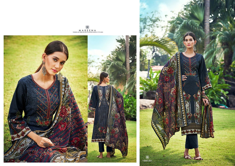 Romani Mareena Soft Cotton Digital Style Print With Heavy Embroidery Work Stylish Designer Salwar Suit