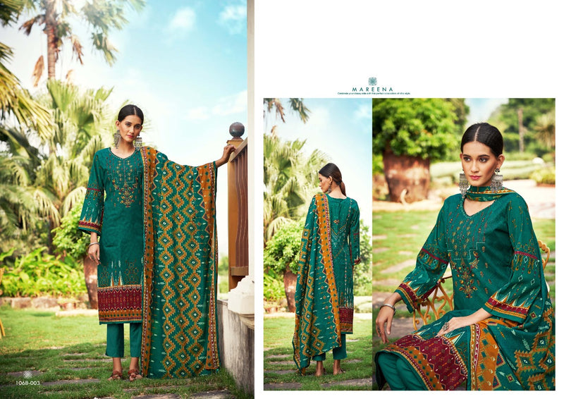Romani Mareena Soft Cotton Digital Style Print With Heavy Embroidery Work Stylish Designer Salwar Suit