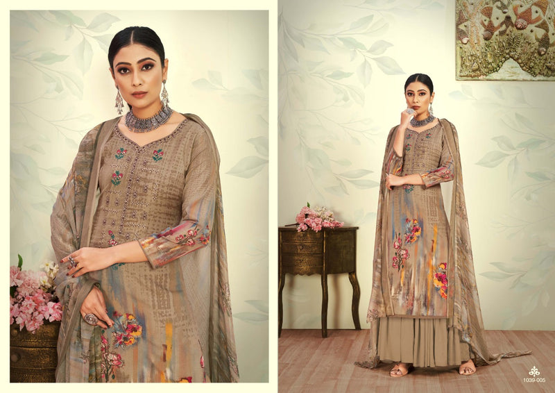 Romani Mareena Soft Cotton Digital Printed Festive Wear Salwar Suits With Embroidery Work