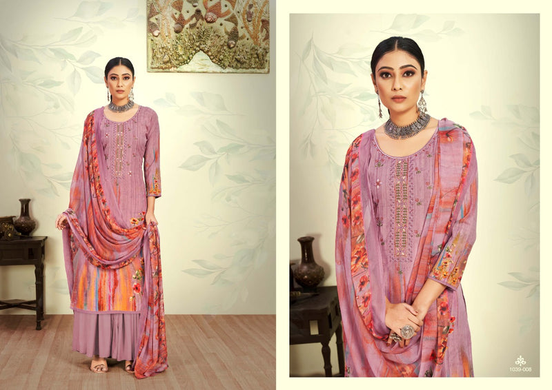 Romani Mareena Soft Cotton Digital Printed Festive Wear Salwar Suits With Embroidery Work
