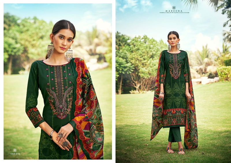 Romani Mareena Soft Cotton Digital Style Print With Heavy Embroidery Work Stylish Designer Salwar Suit
