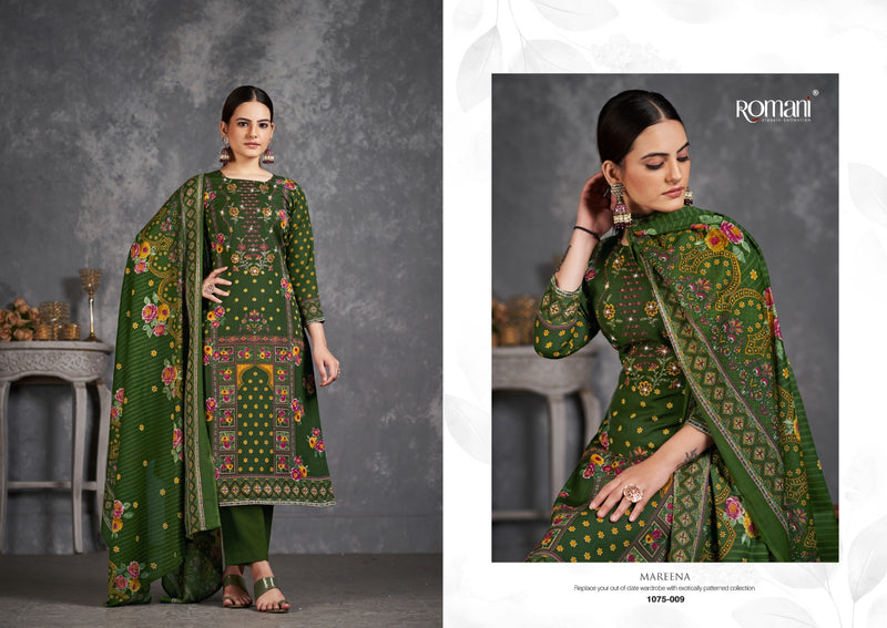 Romani Mareena Vol 11 Premium Soft Cotton Digital Print Embroidery Work Swarovski Work Printed Designer Salwar Suit