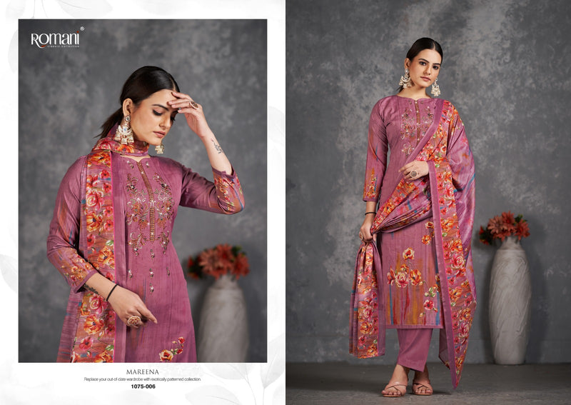 Romani Mareena Vol 11 Premium Soft Cotton Digital Print Embroidery Work Swarovski Work Printed Designer Salwar Suit