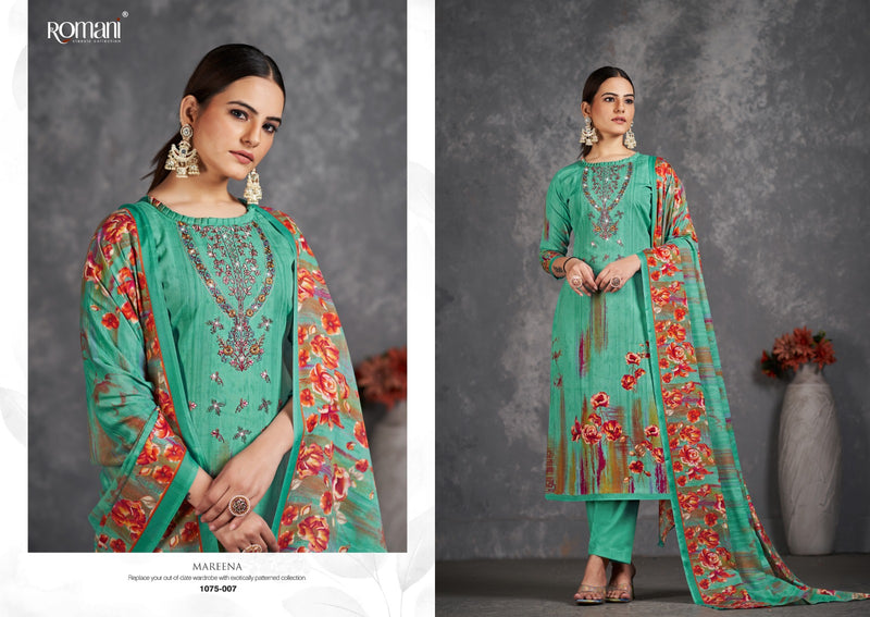 Romani Mareena Vol 11 Premium Soft Cotton Digital Print Embroidery Work Swarovski Work Printed Designer Salwar Suit