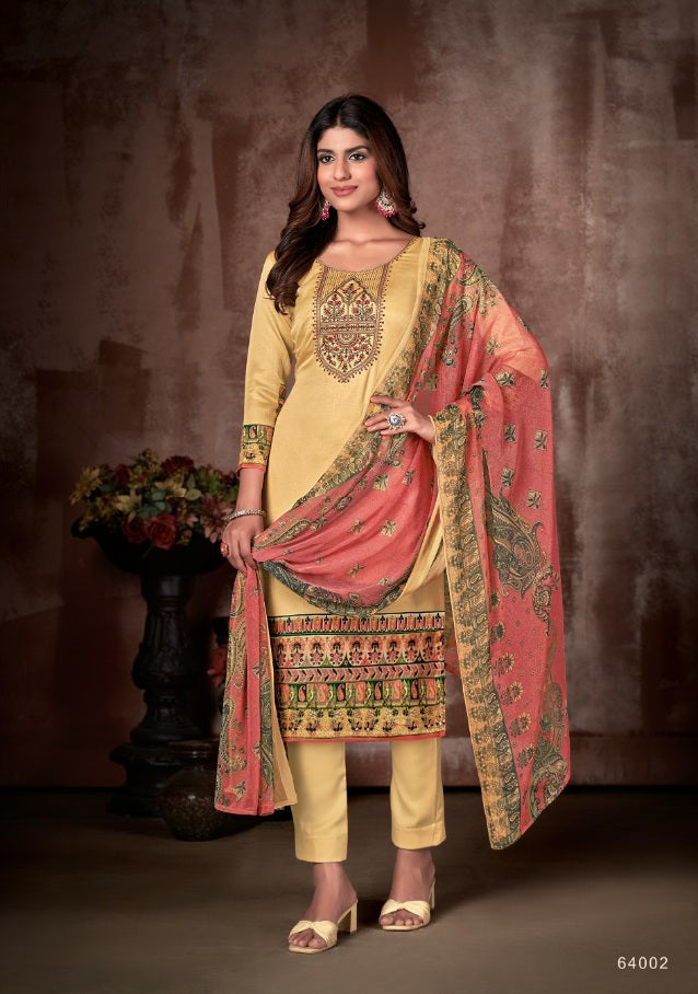 SKT Suits Maria Jam Cotton Party Wear Salwar Suits With Beautiful Digital Print & Embroidery Work