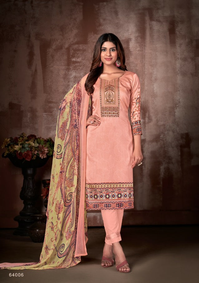 SKT Suits Maria Jam Cotton Party Wear Salwar Suits With Beautiful Digital Print & Embroidery Work