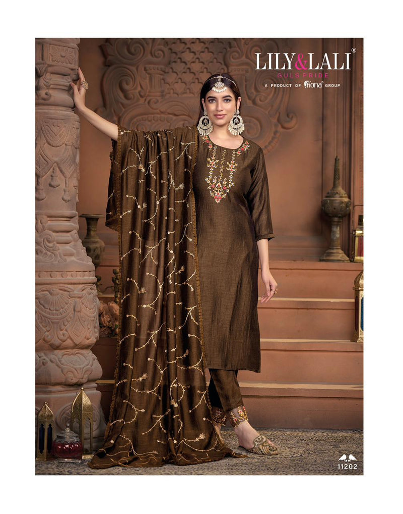 Lily And Lali Maria 9 Vol 2 Heavy Handwork On Silk Fancy Designer Partywear Kurti