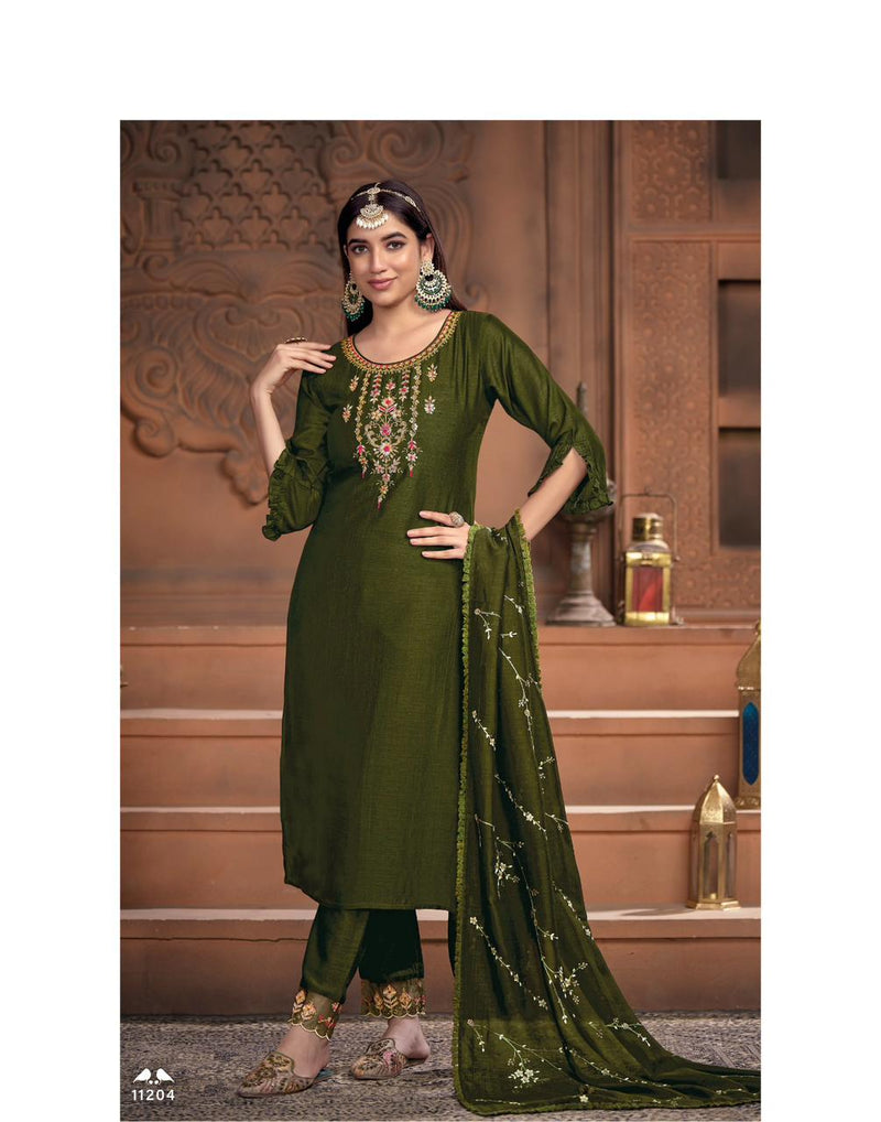 Lily And Lali Maria 9 Vol 2 Heavy Handwork On Silk Fancy Designer Partywear Kurti