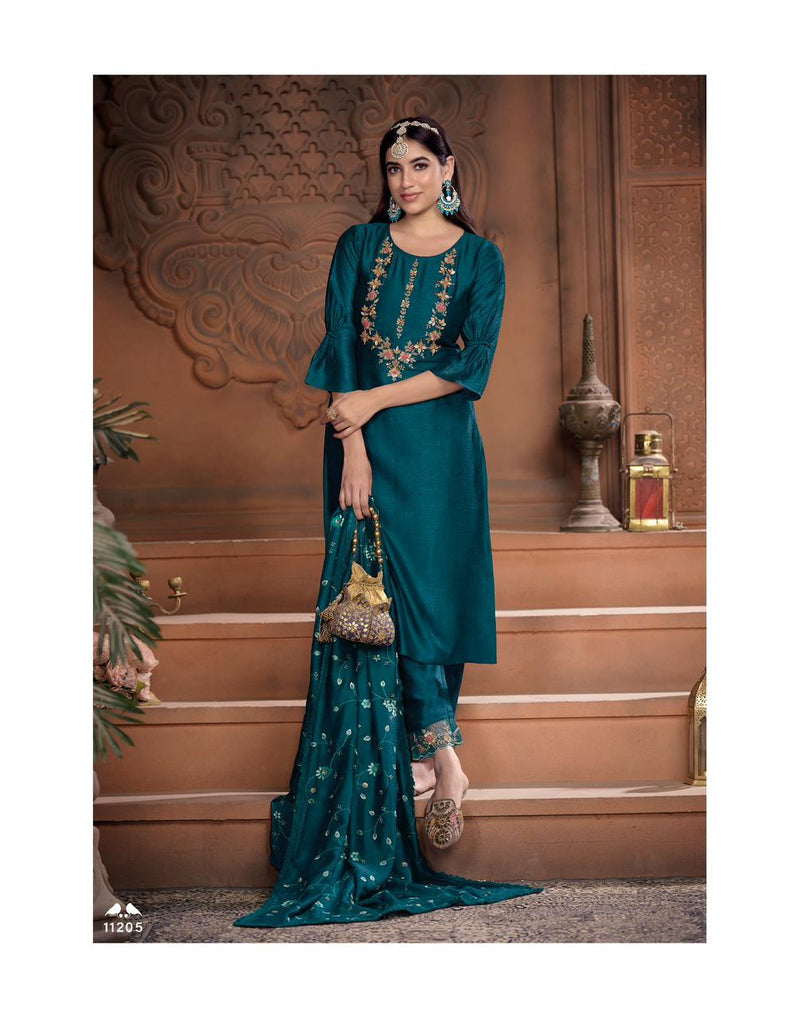 Lily And Lali Maria 9 Vol 2 Heavy Handwork On Silk Fancy Designer Partywear Kurti