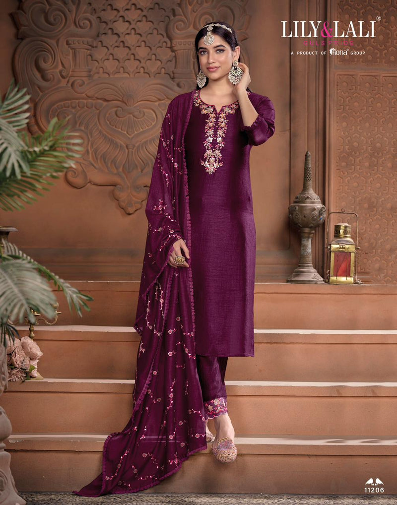 Lily And Lali Maria 9 Vol 2 Heavy Handwork On Silk Fancy Designer Partywear Kurti