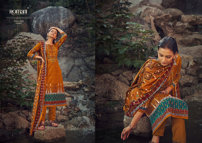 Romani Maria B Pashmina Prints With Fancy Embroidery Work Stylish Designer Beautiful Salwar Kameez