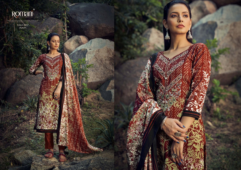 Romani Maria B Pashmina Prints With Fancy Embroidery Work Stylish Designer Beautiful Salwar Kameez