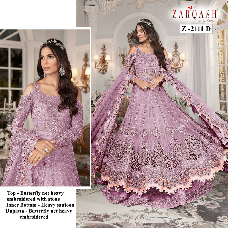 Zarqash Maria B Bridal Butterfly Net Heavy Designer Wedding Wear Embroidered Salwar Suits