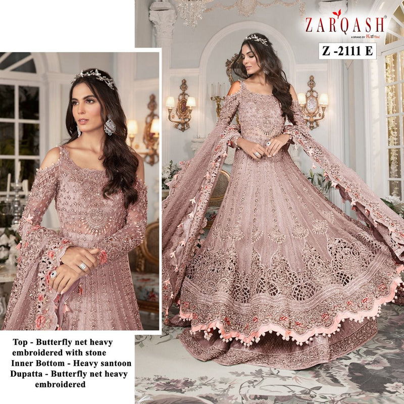 Zarqash Maria B Bridal Butterfly Net Heavy Designer Wedding Wear Embroidered Salwar Suits