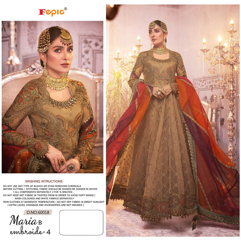 Fepic Rosemeen Maria B Embroidery Vol 4 Fox Georgette Embroidered Pakistani Style Wedding Wear Salwar Suits