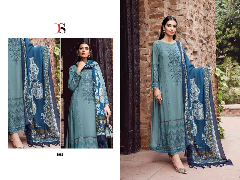 Deepsy Suit Maria B Pure Cotton With Heavy Embroidery Work Stylish Designer Fancy Salwar Kameez