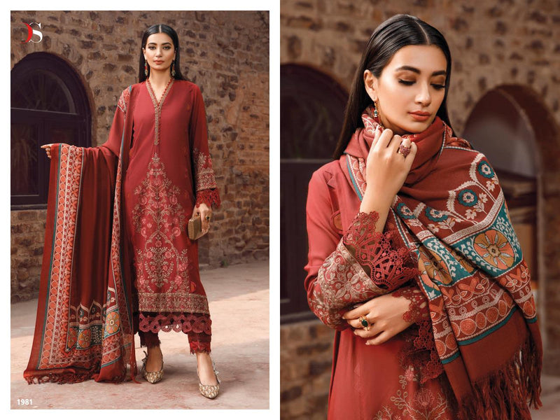 Deepsy Suit Maria B Pure Cotton With Heavy Embroidery Work Stylish Designer Fancy Salwar Kameez