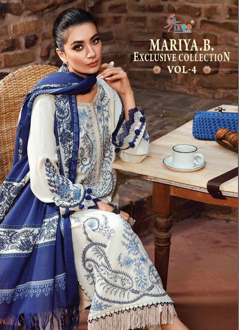 Shree Fabs Maria B Exclusive Pure Cotton With Embroidery Work Stylish Designer Pakistani Salwar Kameez