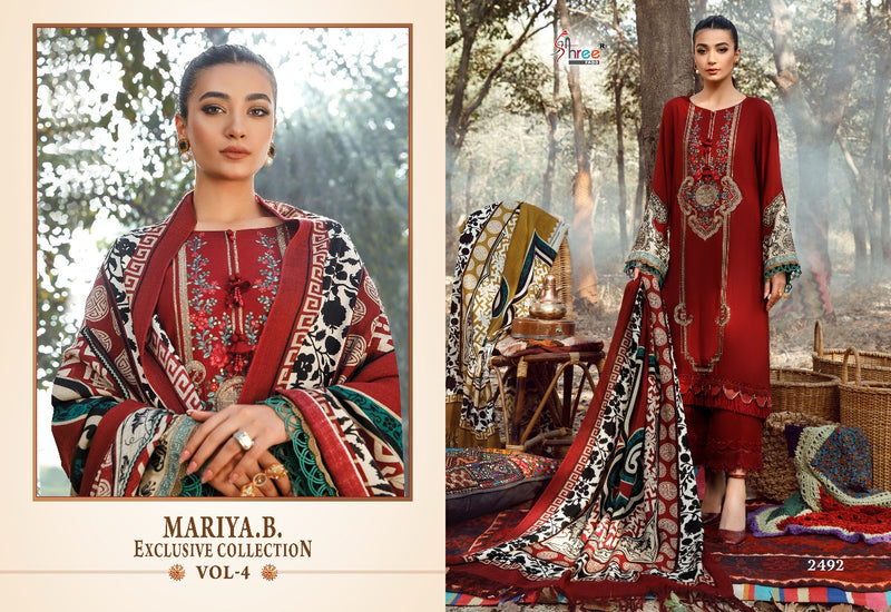Shree Fabs Maria B Exclusive Pure Cotton With Embroidery Work Stylish Designer Pakistani Salwar Kameez