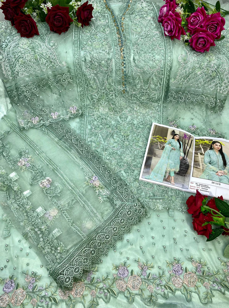 Dinsaa Suit Maria B Hit DS 113 Butterfly Net Pakistani Style Festive Wear Salwar Suits