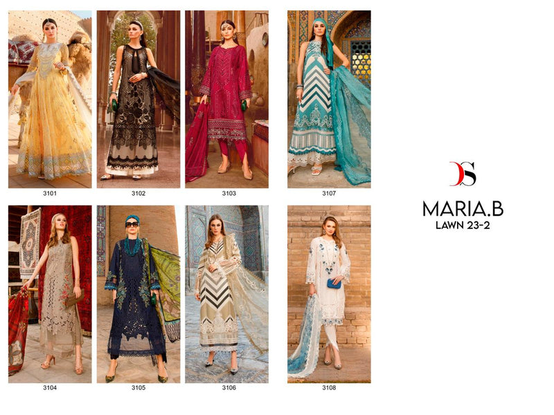 Deepsy Suits Maria B Lawn 23 Vol 2 Pure Cotton Print Heavy Embroidery Work Pakistani Salwar Suit