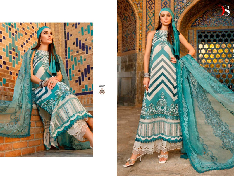 Deepsy Suits Maria B Lawn 23 Vol 2 Pure Cotton Print Heavy Embroidery Work Pakistani Salwar Suit