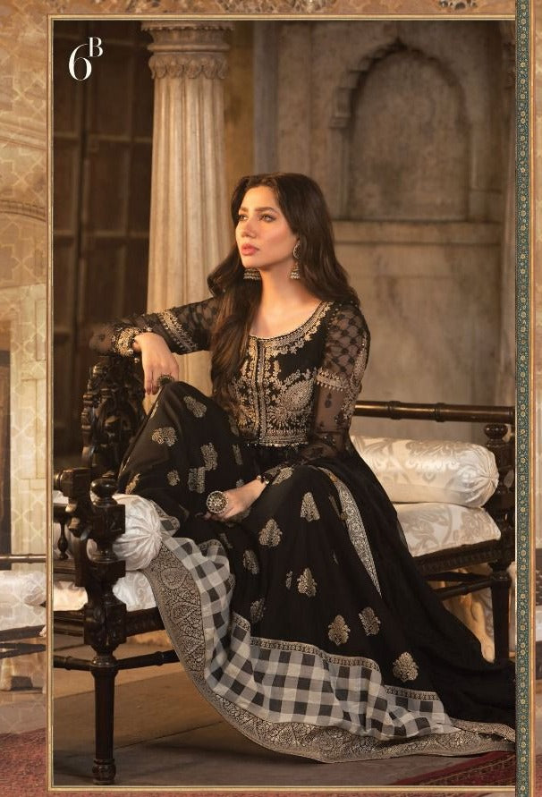 Shai Libaas Maria B Luxury Lawn Collection Cambric Cotton Pakistani Style Embroidered Party Wear Salwar Suits