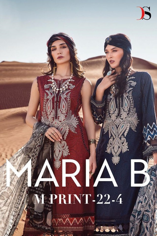 Deepsy Suit Maria B M Print 22 Vol 4 Chiffon With Embroidery Work Stylish Designer Party Wear Salwar Kameez