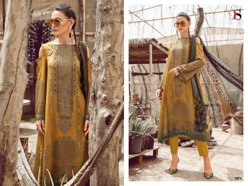 Deepsy Suit Maria B M Print 22 Vol 4 Chiffon With Embroidery Work Stylish Designer Party Wear Salwar Kameez