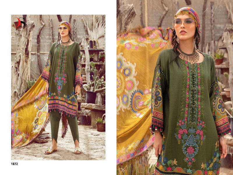 Deepsy Suit Maria B M Print 22 Vol 4 Chiffon With Embroidery Work Stylish Designer Party Wear Salwar Kameez