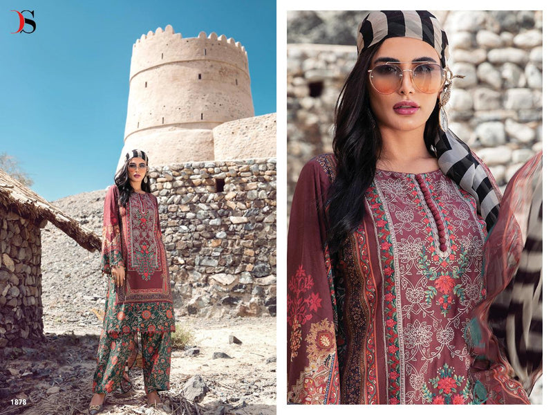 Deepsy Suit Maria B M Print 22 Vol 4 Chiffon With Embroidery Work Stylish Designer Party Wear Salwar Kameez