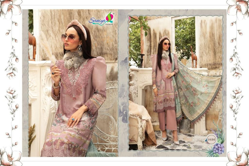 Saniya Trendz Maria B M Print Vol 3 Cotton Pakistani Style Party Wear Salwar Suits
