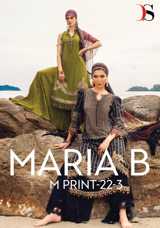 Deepsy Suits Maria B Mprint Lawn 22 Vol 3 Cotton Embroidered Pakistani Style Party Wear Salwar Suits