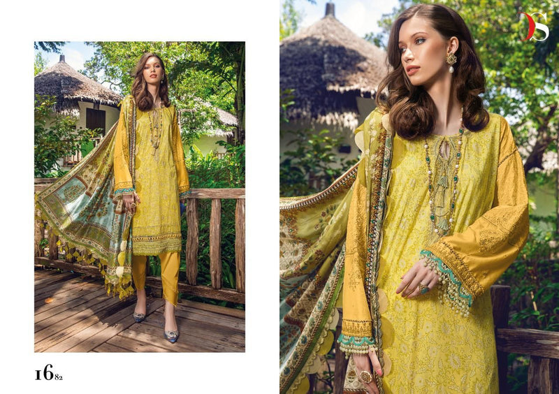 Deepsy Suit Maria B Mprint Lawn 22 Vol 3 Pashmina With Beautiful Work Stylish Pakistani Salwar Kameez