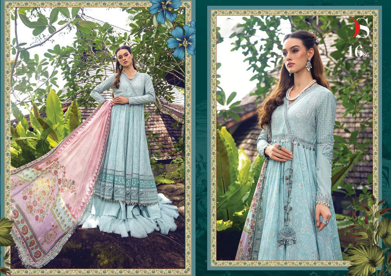 Deepsy Suits Maria B Mprint Lawn 22 Vol 3 Cotton Embroidered Pakistani Style Party Wear Salwar Suits