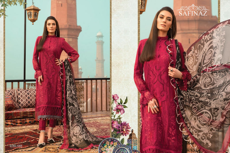 Safeenaz Maria B Vol 9 Lawn Cotton Embroidered Pakistani Style Party Wear Printed Salwar Suits