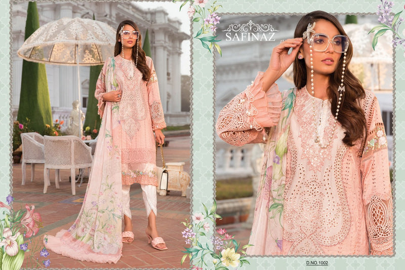 Safeenaz Maria B Vol 9 Lawn Cotton Embroidered Pakistani Style Party Wear Printed Salwar Suits