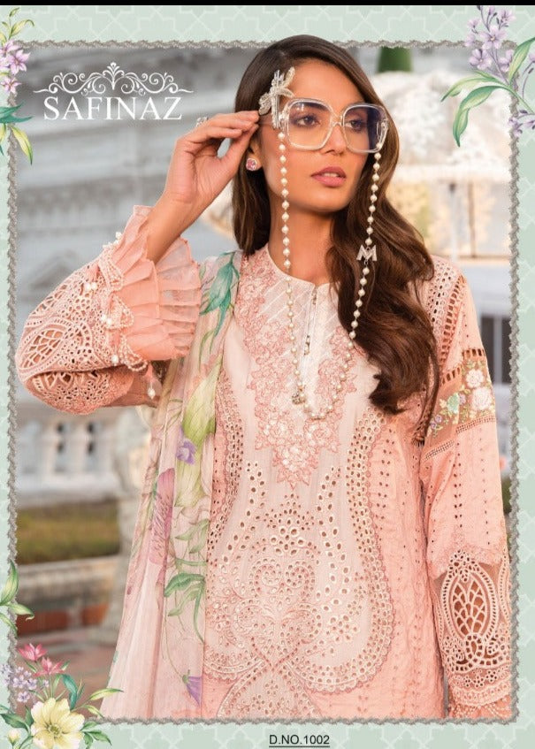 Safeenaz Maria B Vol 9 Lawn Cotton Embroidered Pakistani Style Party Wear Printed Salwar Suits