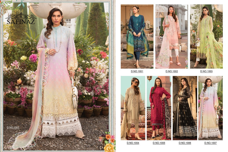 Safeenaz Maria B Vol 9 Lawn Cotton Embroidered Pakistani Style Party Wear Printed Salwar Suits