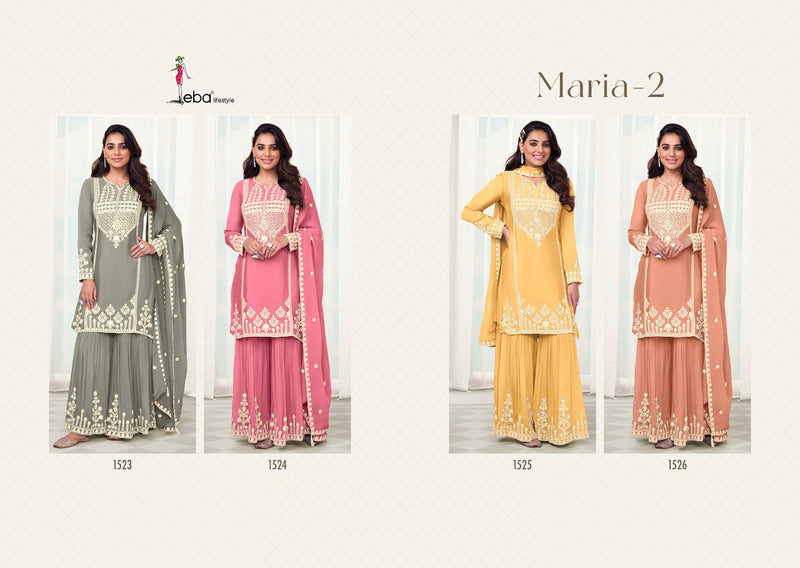 Eba Lifestyle Maria Vol 2 Chinon With Heavy Embroidery Work Stylish Designer Casual Look Salwar Kameez