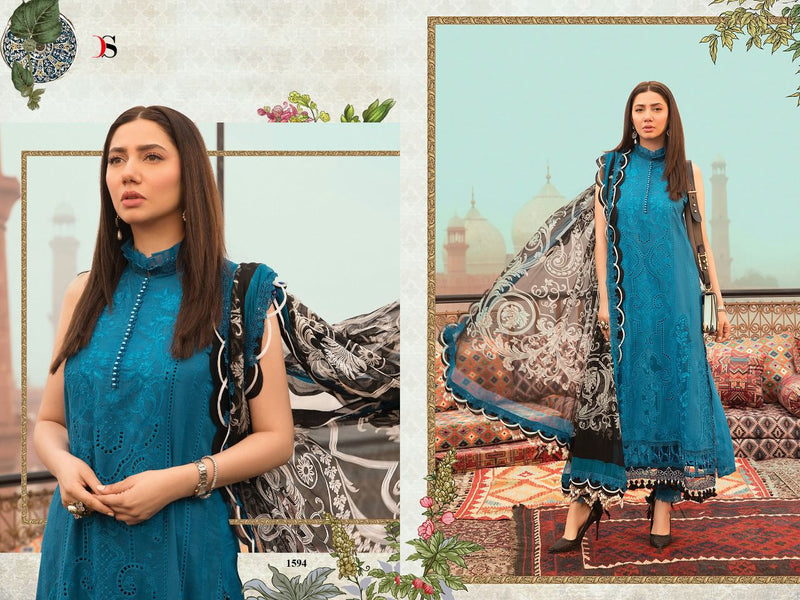 Deepsy Suits Maria B Lawn 22 3 Cotton Embroidered Pakistani Style Party Wear Salwar Kameez