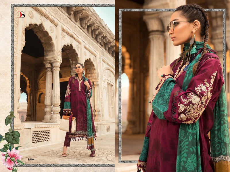 Deepsy Suits Maria B Lawn 22 3 Cotton Embroidered Pakistani Style Party Wear Salwar Kameez