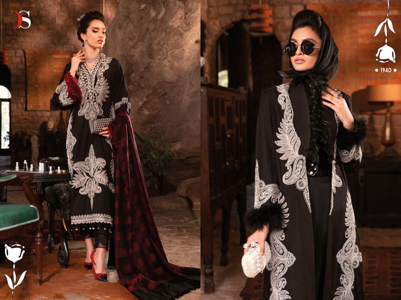 Deepsy Suit Mariab Lawn 22 Vol 4 Pure cotton With Fancy Work Stylish Designer Pakistani Salwar Kameez