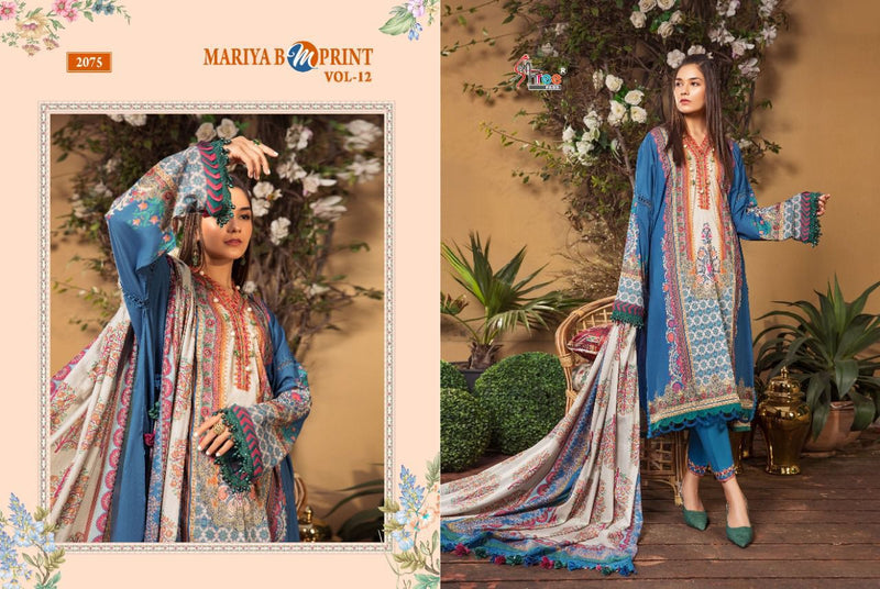 Shree Fabs Mariab M Print Vol 12 Cotton Printed Pakistani Style Festive Wear Salwar Suits