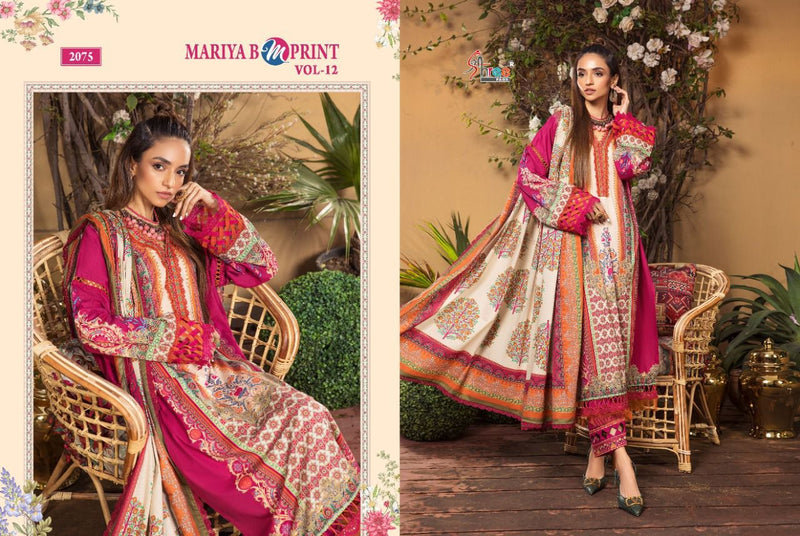Shree Fabs Mariab M Print Vol 12 Cotton Printed Pakistani Style Festive Wear Salwar Suits