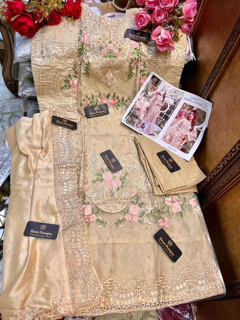 Ziaaz Designs Mariab Summer Collection Cotton Stylish Designer Wear Salwar Kameez