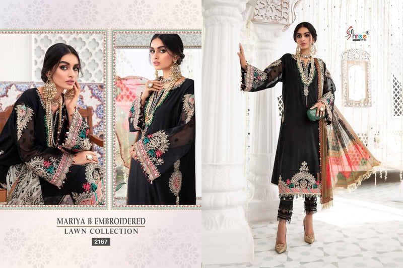 Shree Fabs Mariya B Embroidered Lawn Collection Cotton Pakistani Style Party Wear Salwar Suits