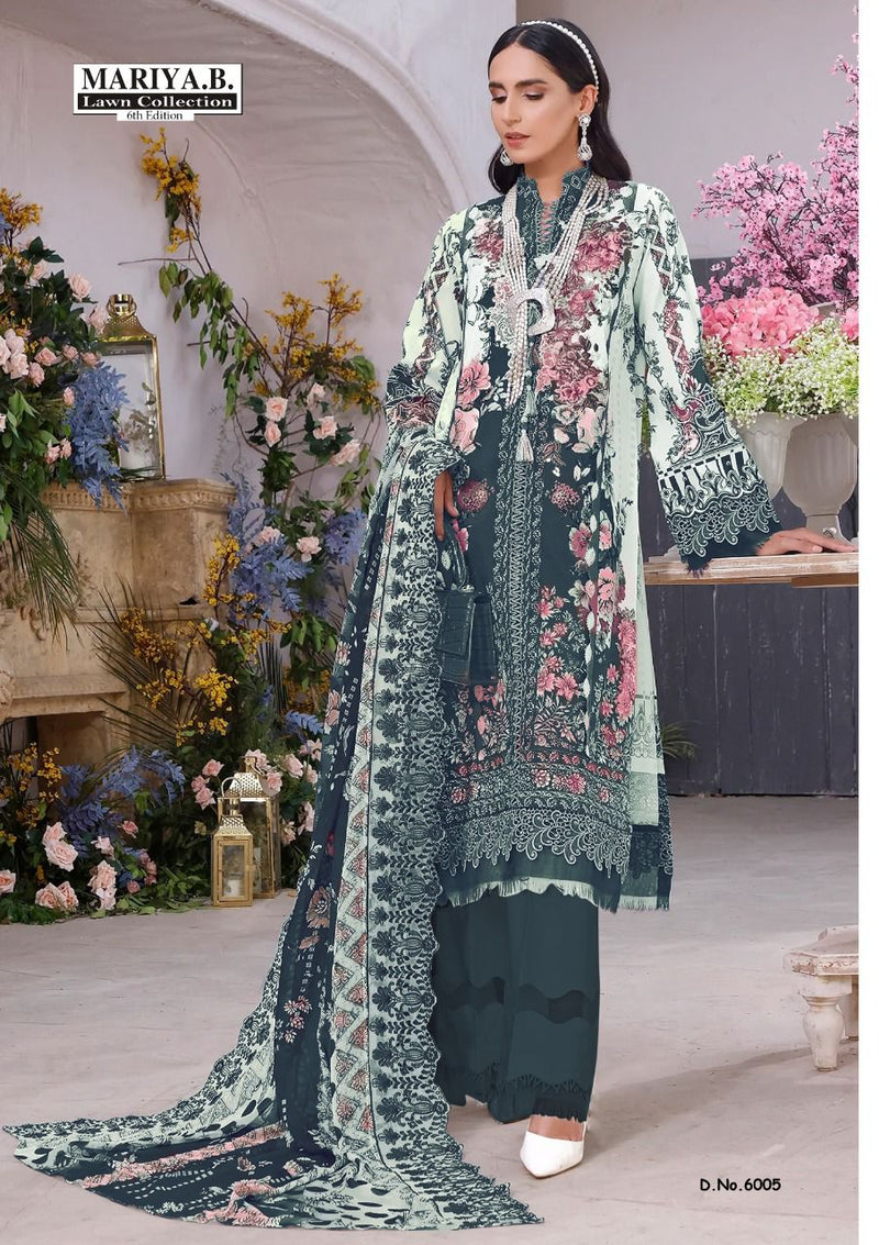 Mariya B lawn Vol 6 Pure Cotton With Printed Work Stylish Designer Pakistani Salwar Kameez