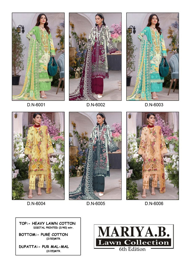 Mariya B lawn Vol 6 Pure Cotton With Printed Work Stylish Designer Pakistani Salwar Kameez
